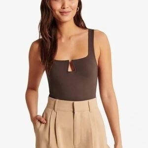 Abercrombie & Fitch Ponte Notch Bodysuit
